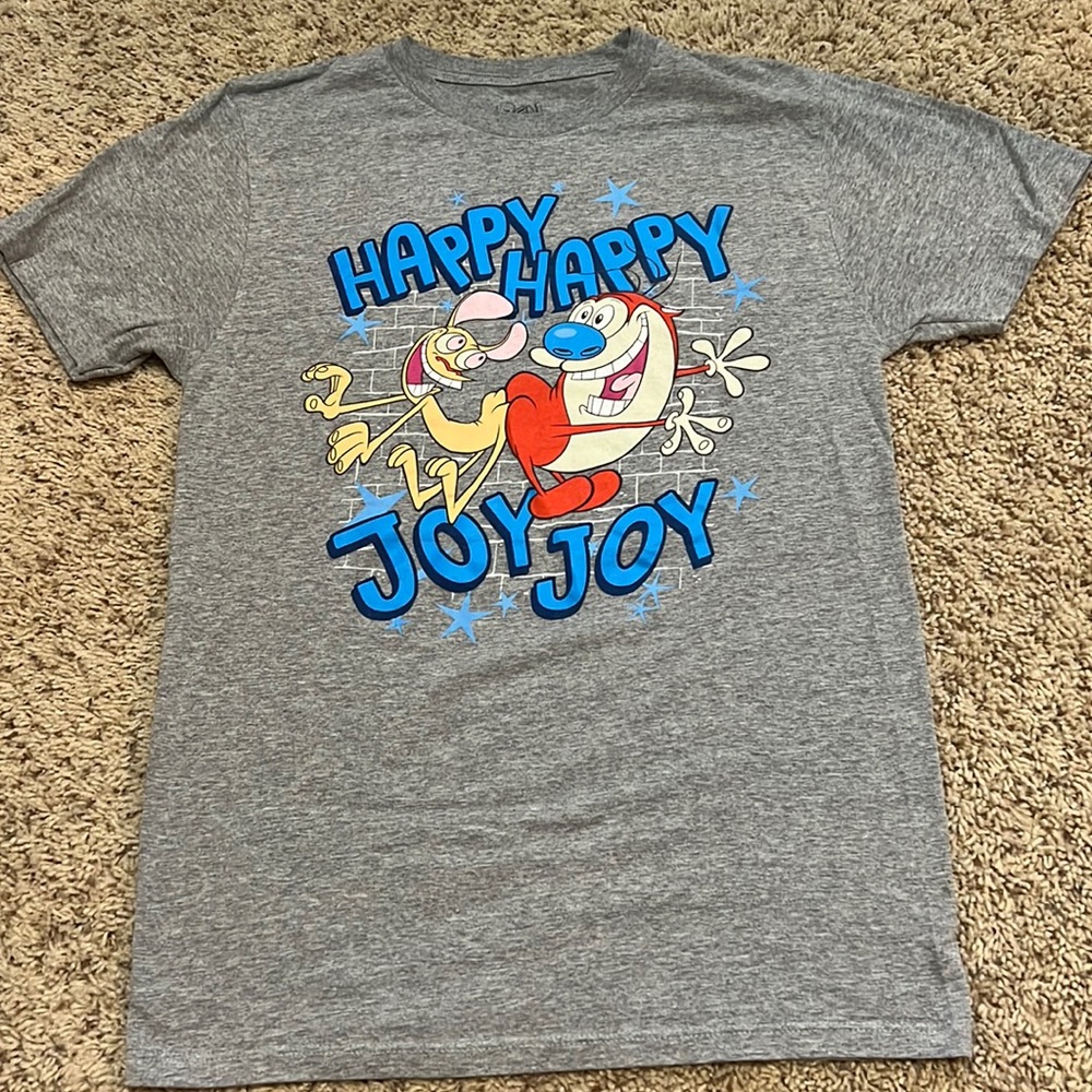 BNWOT 90’s Nickelodeon cartoons retro Ren & Stimpy graphic tee, size men’s S